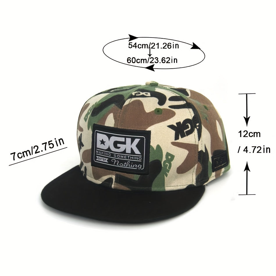 Hip Hop Baseball Cap Embroidered Flat Brim Sun Hat