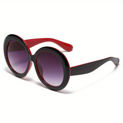 Oversize Oval Sunglasses Thick Frame UV Protection