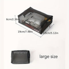 3pcs Nylon Mesh Cosmetic Bag Travel Portable Storage Zipper Pouch