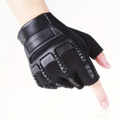 Outdoor Tactical Half Finger Gloves - Cycling Fitness Mountaineering Combat