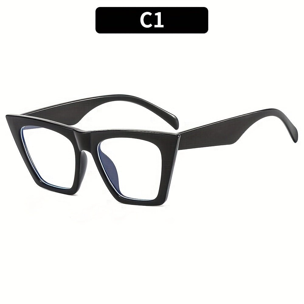 Vintage Cat Eye Clear Lens Glasses Square Frame Eyewear