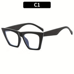 Vintage Cat Eye Clear Lens Glasses Square Frame Eyewear