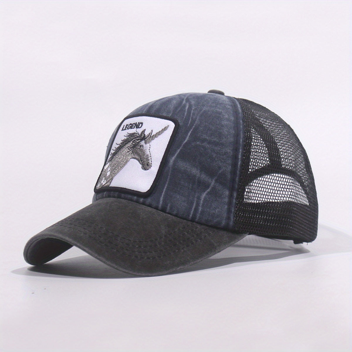 Unicorn Embroidery Patch Baseball Cap Sun Shading Mesh Cap