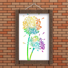 Dandelion DIY Layering Stencils Wall Painting Scrapbook Coloring Template