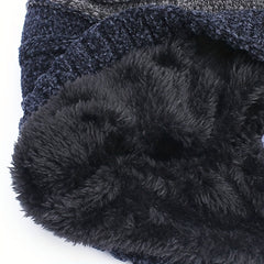 Men's Plus Fleece Beanie Outdoor Warm Knitted Hat Ski Hip Hop Hat