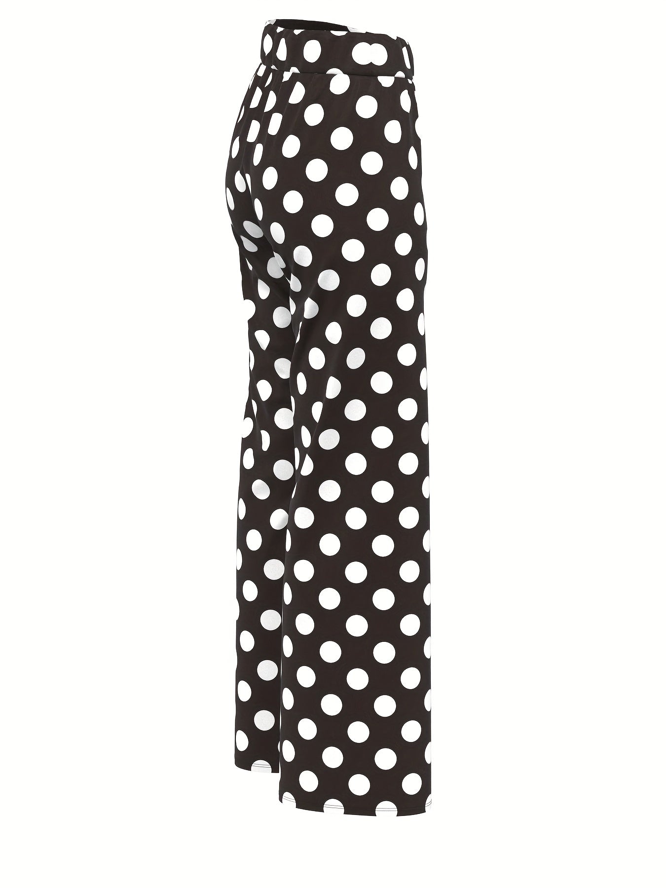 Polka Dot Wide Leg Jogger Pants Women's Activewear