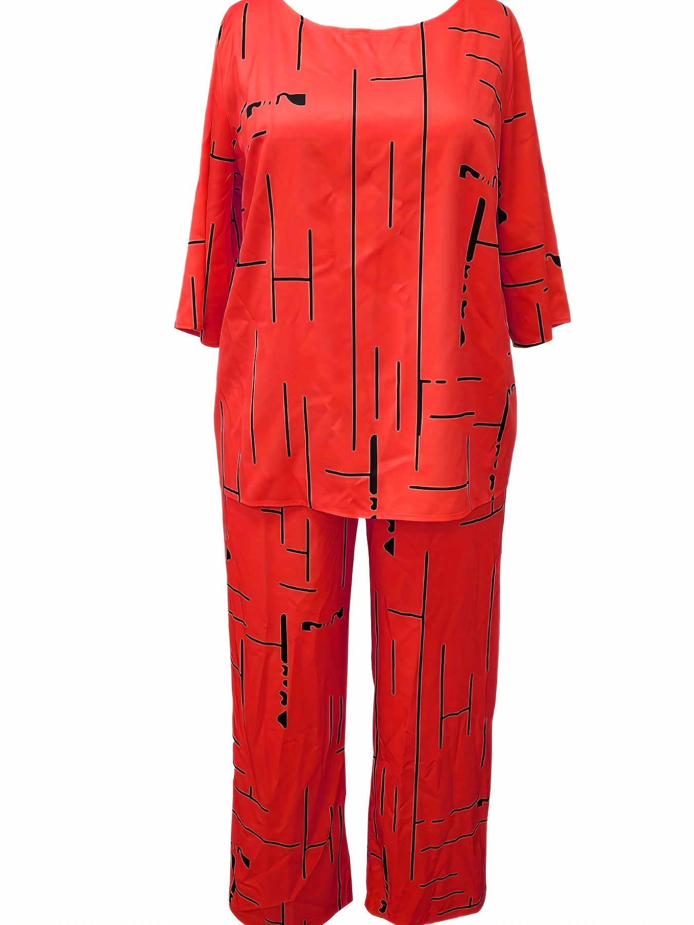Stripe Print Tee & Pants Set