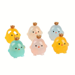 6pcs Luminous Chicken Crown Ornament Toy Micro Landscape Mini Figure Model