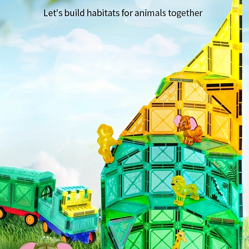 Magnetic Building Blocks Set for Boys and Girls - Forest Animal Toys
