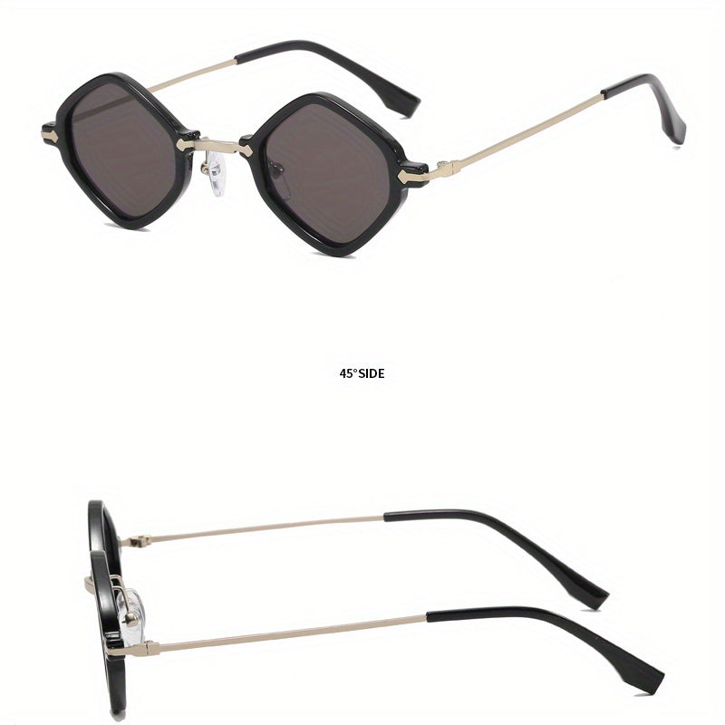 Retro Irregular Frame Men's Sunglasses with Case