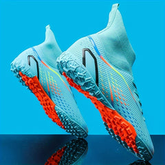 Men's High Top Turf Football Boots Outdoor Anti-skid TF Soccer Cleats