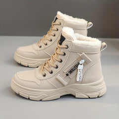 Women's Winter Snow Boots with Fleece Lining and Platform Sole