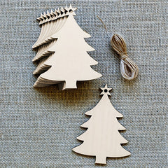 10pcs Christmas Tree Chips Decor Arts And Crafts Wooden Slice Nativity Craft