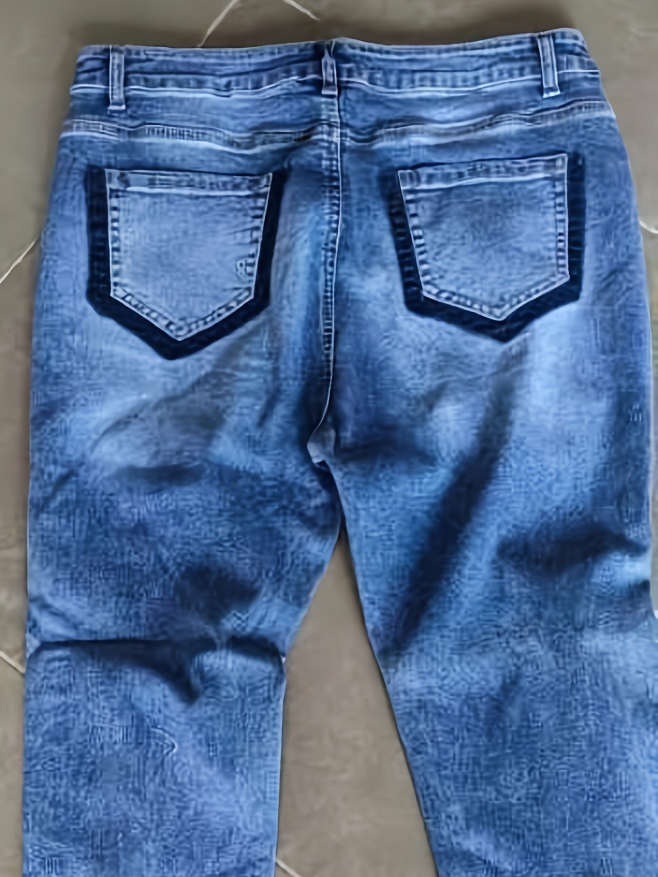 Women's Plus Solid Ripped High Rise Skinny Jeans