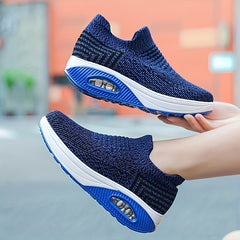 Air Cushion Mesh Sneakers Slip On Non Slip Walking Runnin