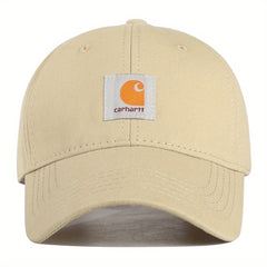 Label Patch Casual Baseball Cap Solid Adjustable Golf Sun Hat Unisex