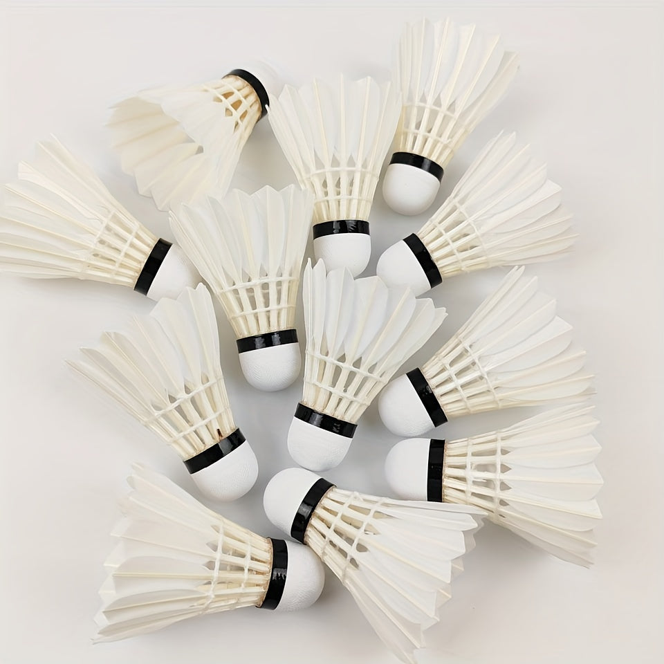 12pcs Goose Feather Shuttlecock for Training