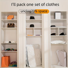 5pcs Vacuum Storage Bag for Down Jacket Quilted Travel Clothing Organizer
