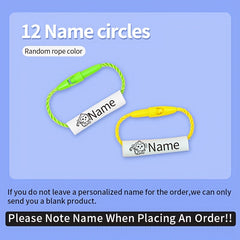 12pcs Custom Name Circle Buckle Reusable Lanyard School Bag Shoes