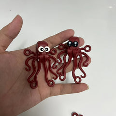 Red Octopus Building Block Model Accessory