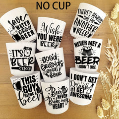 Beer Lover UV Transfer Stickers 12pcs Waterproof Self Adhesive St