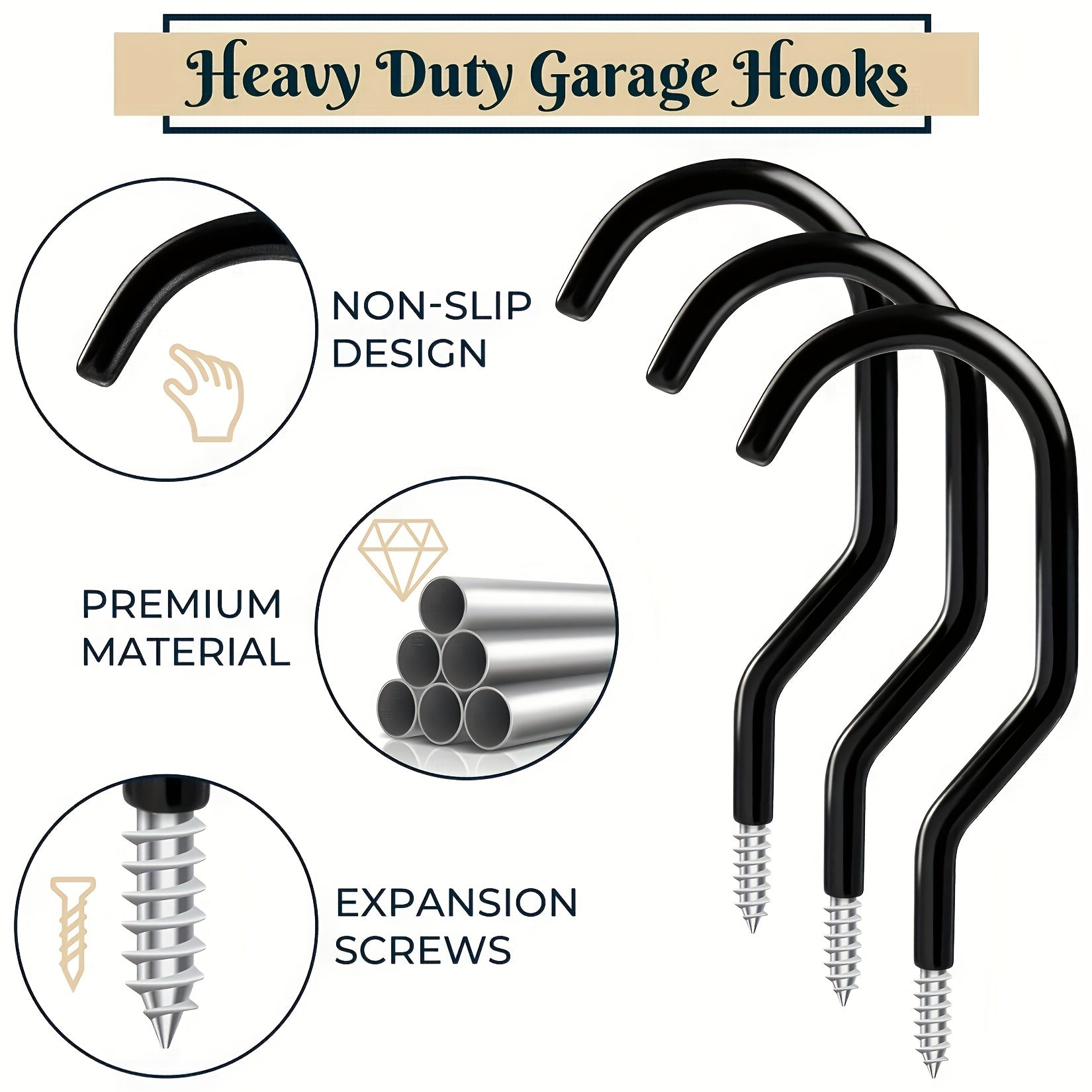 10PCS Garage Storage Hooks Bike Hooks Heavy Duty Ceiling Hoo