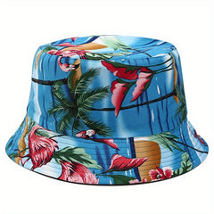 Flower Print Reversible Bucket Hat for Women