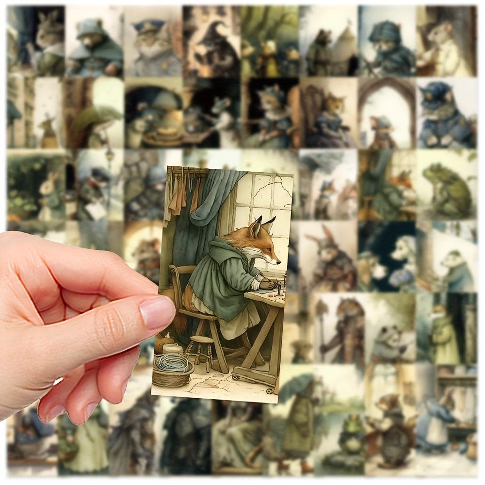 50pcs Fairy Tale Animal Series Stickers for DIY, Gift, Guitar, Laptop, Helmet