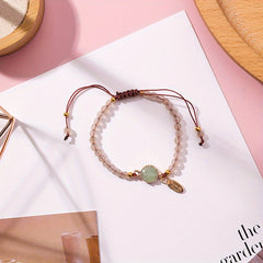 Natural Stone Bead Bracelet Adjustable Wristband Jewelry