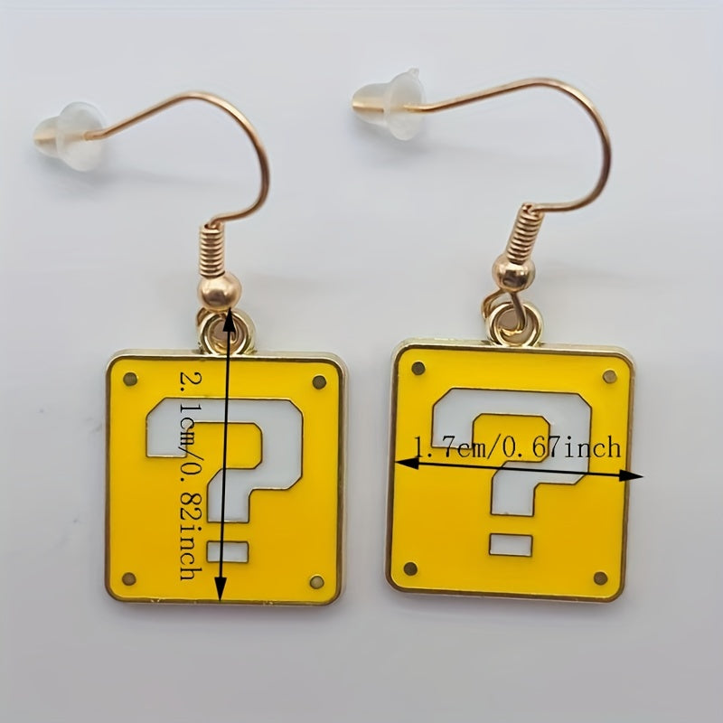Bright Yellow Stud Earrings for Women - Sweet Style