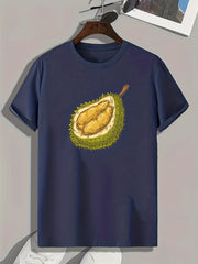 Durian Print Men's Graphic T-shirt for Summer