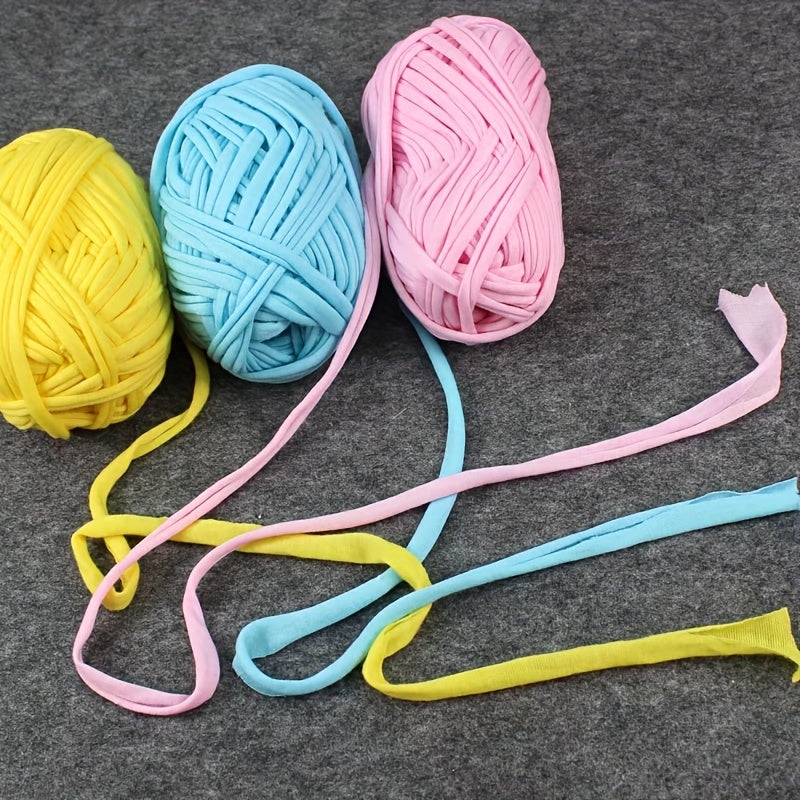 3 Skeins Colorful T-Shirt Yarn for DIY Knitting & Crocheting - 100g