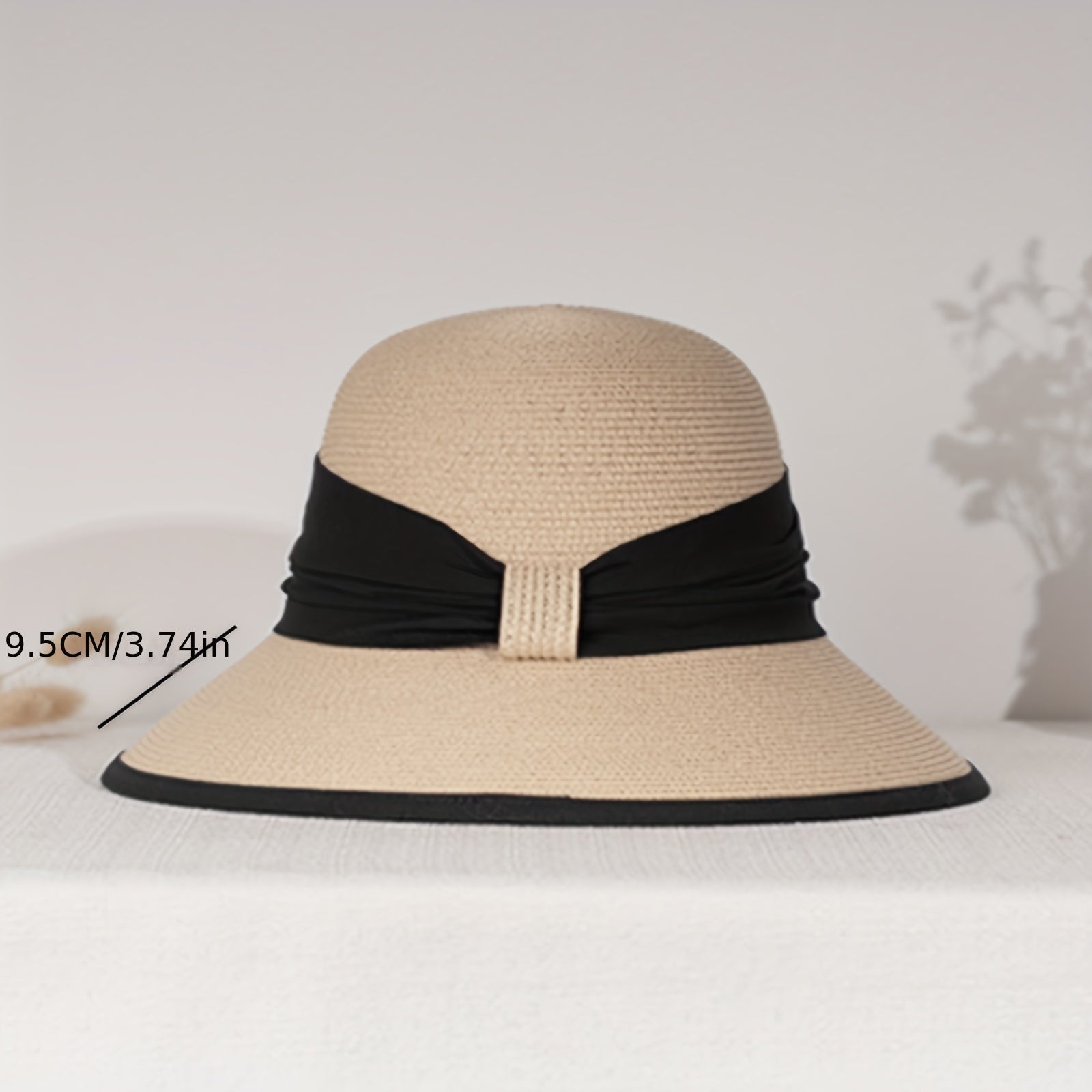 Ruched Hat Band Sun Hat Solid Bucket Hat Classic UV Protection Travel Beach Hats