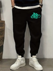 Stylish Letter Pattern Men s Drawstring Sweatpants