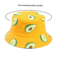 Avocado Plant Fisherman Hat Sunshade Bucket Cap