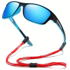 Polarized Sports Sunglasses With Glasses Strap For Women Men
