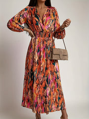 Boho Split Long Sleeve Dress