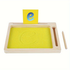 Colorful Alphabet & Number Sand Art Set Wooden Toy Ages 3
