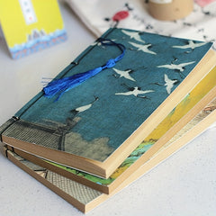 Chinese Calligraphy Notebook with Ancient Paintings