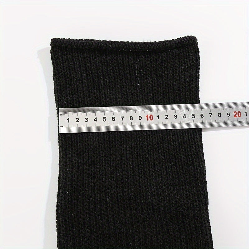 Casual Thigh High Socks Women's Plus Solid Buckle Detail