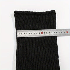 Casual Thigh High Socks Women's Plus Solid Buckle Detail