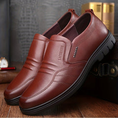 LAORENTOU Men's Leather Dress Shoes Slip On for Office