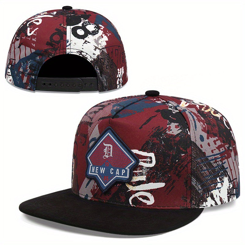 Graffiti Print Baseball Cap Hip Hop Snapback Hat for Men Women