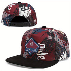 Graffiti Print Baseball Cap Hip Hop Snapback Hat for Men Women