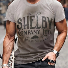 Men's Graphic Tee SHELBY Pattern Print Short Sleeve Comfy T Shirt