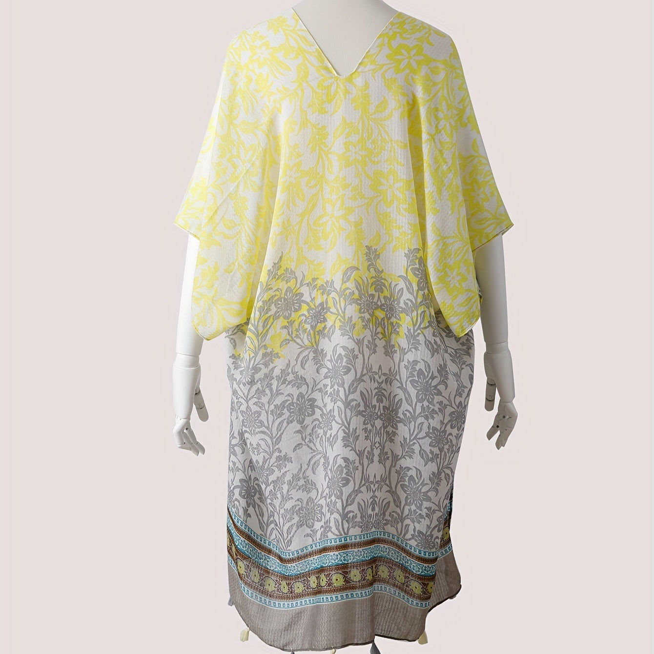 Boho Silk Tassel Shawl Windproof Sunscreen Cape