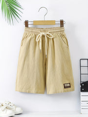Boys Elastic Waist Creative Shorts Quick Drying for Summer