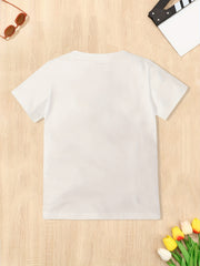 Kids Dino Print Short Sleeve T Shirt
