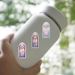 50pcs Church Window Graffiti Stickers Glass Wall DIY Guitar Skateboard