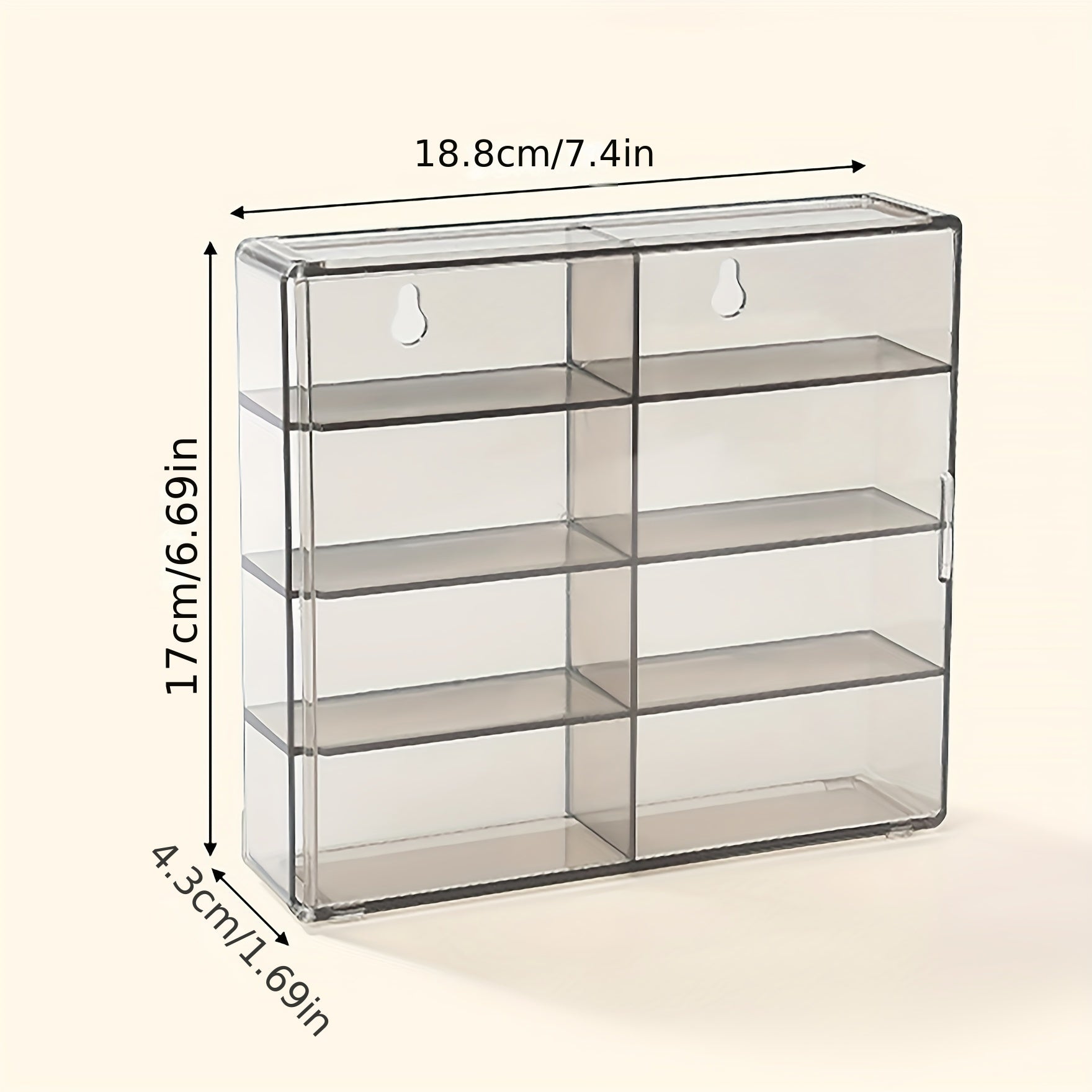 Car Model Storage Box Stackable Wall Mountable Display Rack Clear Grey